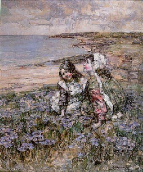 On A Flowerbed By The Sea - view 1
