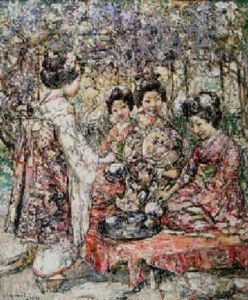 A Japanese Tea Party by Edward Atkinson Hornel