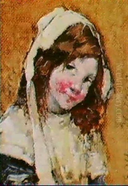 Study Of A Girl's Head - view 1