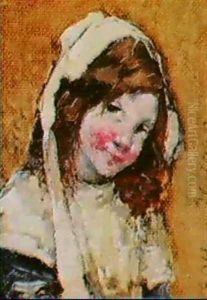 Study Of A Girl's Head by Edward Atkinson Hornel