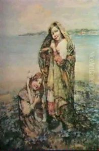 Picking Periwinkles by Edward Atkinson Hornel