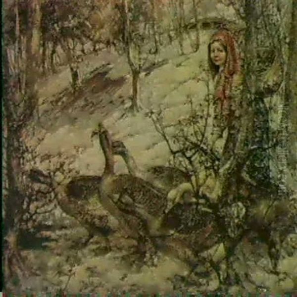 The Goose Girl by Edward Atkinson Hornel