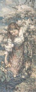 Gathering Flowers, Brighouse Bay by Edward Atkinson Hornel