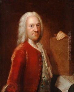 Portrait Of A Gentleman, With A Wig And A Red Coat