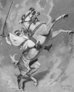 Arabischer Reiter by Frantisek Hornik-Lansky