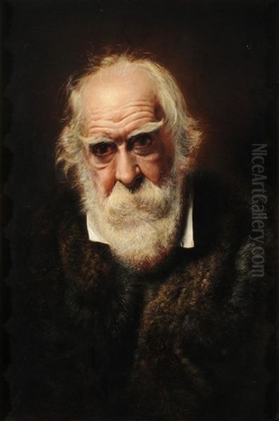 Portrait Eines Bartigen Mannes Im Pelzmantel - view 1