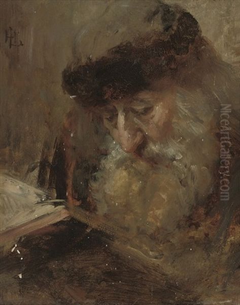 A Rabbi Reading The Torah - view 1