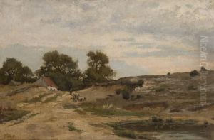 Le Depart Du Troupeau by Theodore Baron
