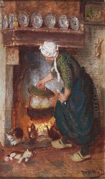 Woman With Cooking Pot - view 1