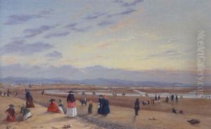 A Busy Beach Scene With Archers