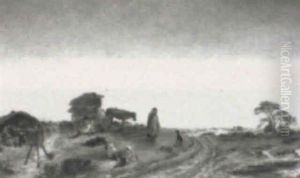 Gypsy Encampment On A Heath