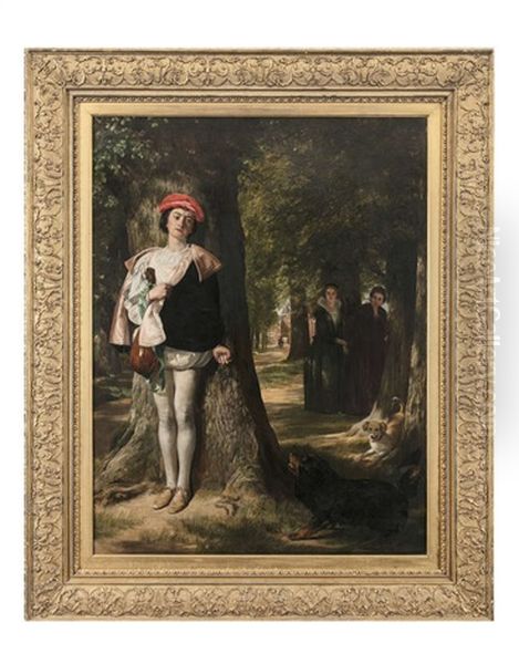 A Court Musician Hiding From Ladies - view 1