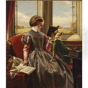 At The Window (the Terrier Anxious To Join The Hunt In The Distance) by John Callcott Horsley