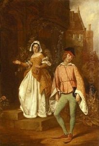 Anne Page And Master Slender; 'i Am Not A-hungry', William Shakespeare, The Merry Wives Of Windsor by John Callcott Horsley