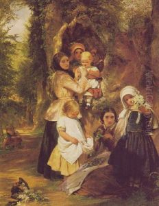 Country Flower Girls by John Callcott Horsley