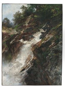 Motiv Reichenbach Berner Oberland by Auguste Horter