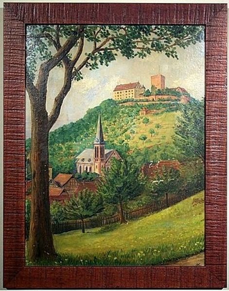 Hilly Landscape With Church - view 1