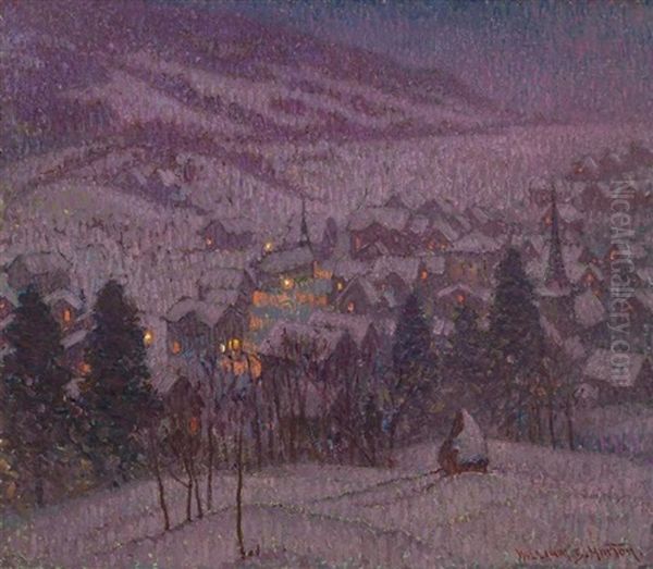Gstaad, Switzerland At Night - view 1
