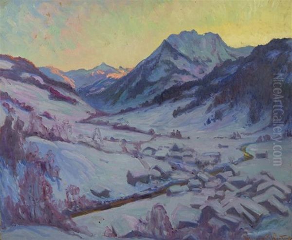 Sundown In The Alps, Gstaad - view 1