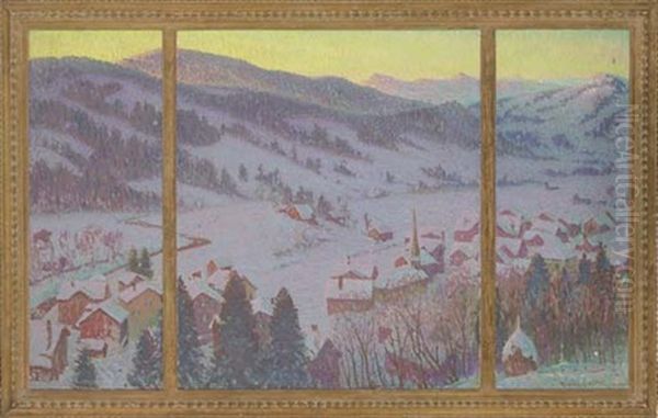 The Village In The Valley (triptych) - view 1