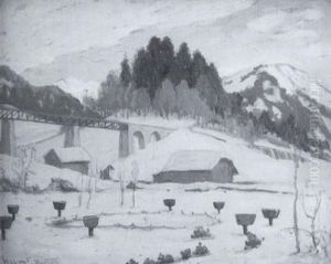 Gastaad In The Snow, Switzerland 1912 by William Samuel Horton