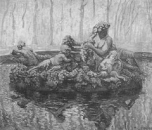 "versalles Stature In The Pond" by William Samuel Horton