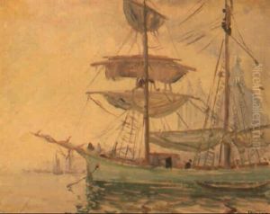 Green Ship, Grand Canal In Venice by William Samuel Horton