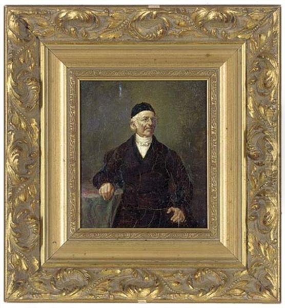 Portrait Of A Jewish Gentleman In A Black Coat, By A Table - view 1