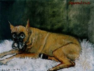 Der Boxerhund Gamine by Eduard Hosch