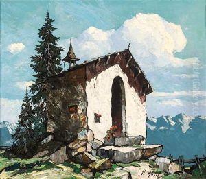 Blick Auf Tiroler Bergkapelle Im Sonnigen Licht by Hans Hosch