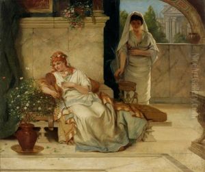 Roman Interior With Two Women by Hans Hosch