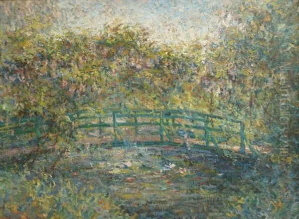 Passerelle Sur L'etang Aux Nympheas A Giverny - view 1