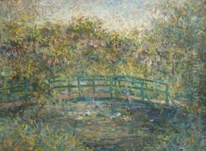 Passerelle Sur L'etang Aux Nympheas A Giverny by Blanche Hoschede-Monet