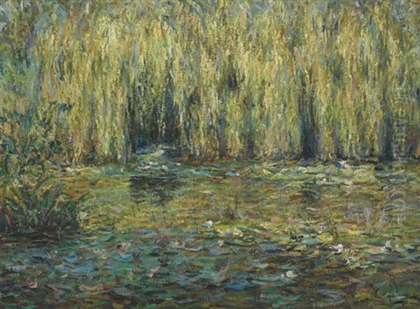 Les Saules Sur L'etang De Giverny - view 1