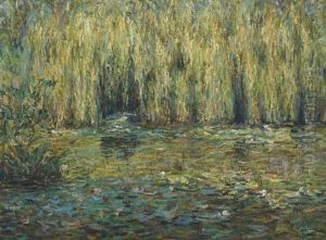 Les Saules Sur L'etang De Giverny by Blanche Hoschede-Monet