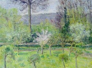 Coin De Jardin Au Printemps A Giverny by Blanche Hoschede-Monet