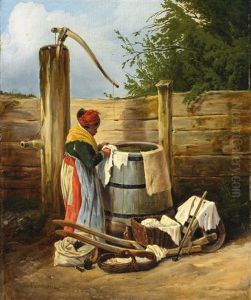 Wascherin Am Zuber Wascherin Am Zuber