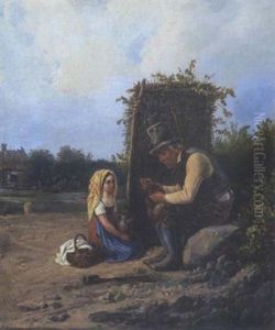 Bei Der Brotzeit by Theodor Hosemann