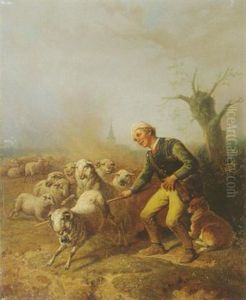 Der Vergnugte Schafhirte by Theodor Hosemann