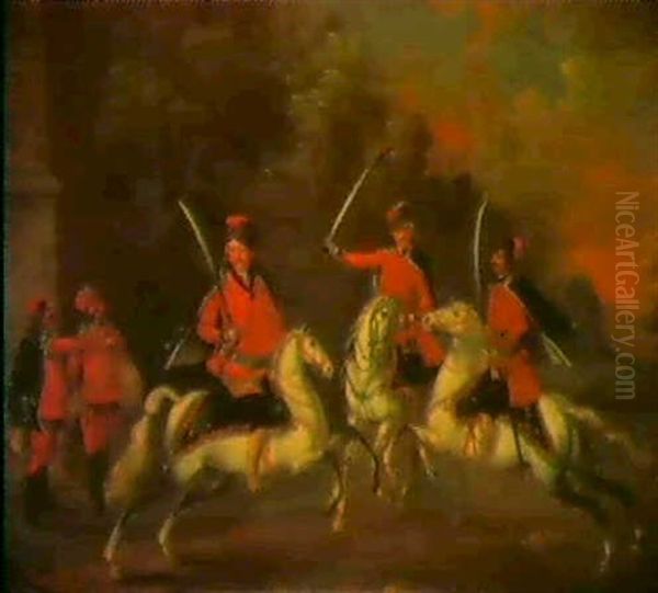 Preussische Husarenoffiziere Unter Konig          Friedrich Wilhelm I., Berlin 1738 - view 1
