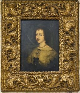 Portrait Of Queen Henrietta Maria (1609 - 1669) by John Hoskins the Elder