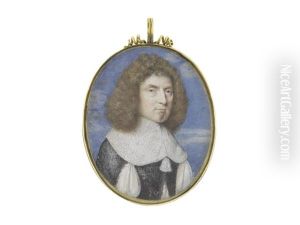 Sir Edmundbury Godfrey, Jp (1621-1678), Wearing Black Embroidered Doublet Slashed To Reveal White, His Lawn Collar Drawn With Tassles And His Brown Hair Falling To His Shoulders Sir Edmundbury Godfrey, Jp (1621-1678), Wearing Black Embroidered Doublet Slashed To Reveal White, His Lawn Collar Drawn With Tassles And His Brown Hair Falling To His Shoulders