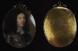 Sir Gilbert Ireland Wearing Brass-studded Armour And Lawn Collar, His Hair Worn Long And Curled Sir Gilbert Ireland Wearing Brass-studded Armour And Lawn Collar, His Hair Worn Long And Curled