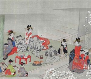 Gods Of Happiness Visiting The Yoshiwara