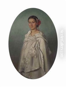 Jeune Femme Au Chale Blanc