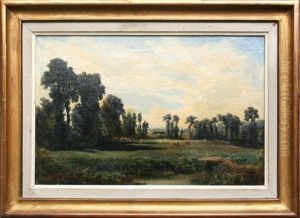 Paysage Avec Des Vaches Au Paturage