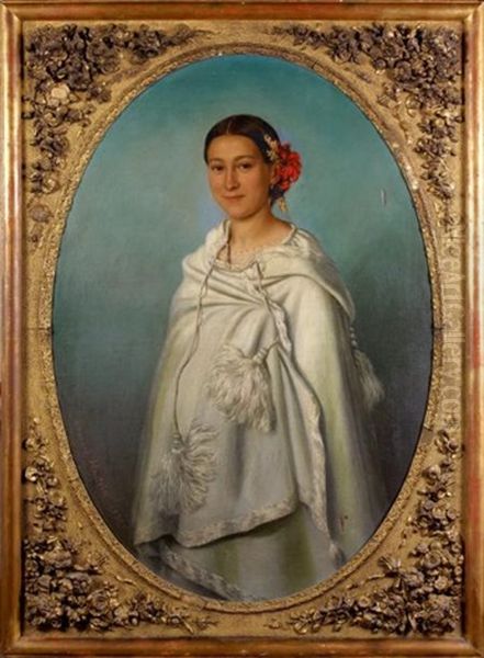 Jeune Femme Au Chale Blanc - view 1