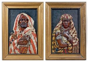 Deux Plaques D'un Couple De Maures En Buste (2 Works)
