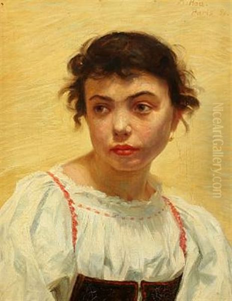 A Young Darkhaired Girl - view 1