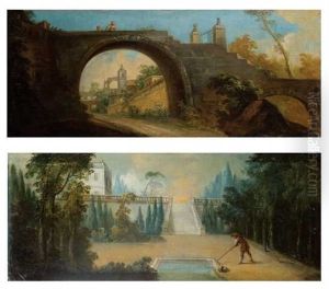 Arcade Au Dessus D'une Ruelle Animee De Personnages (+ Scene De Jardinage; 2 Works) Arcade Au Dessus D'une Ruelle Animee De Personnages (+ Scene De Jardinage; 2 Works)